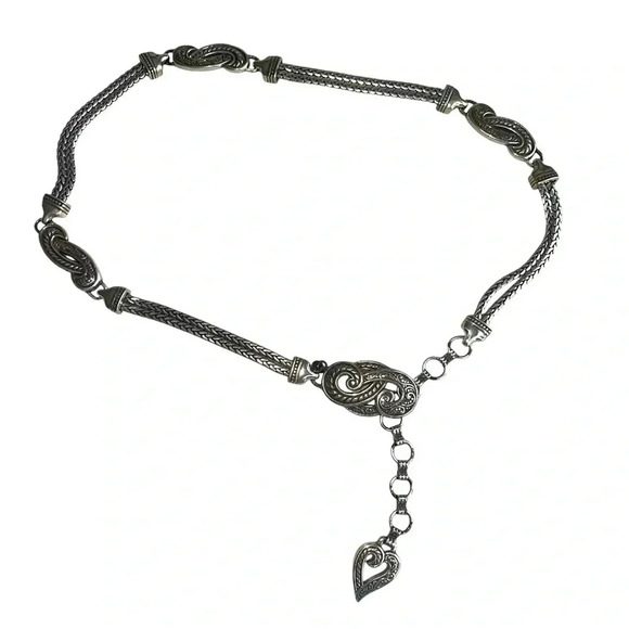 Vintage Brighton silver chain belt size small, length is 27” - Picture 1 of 5
